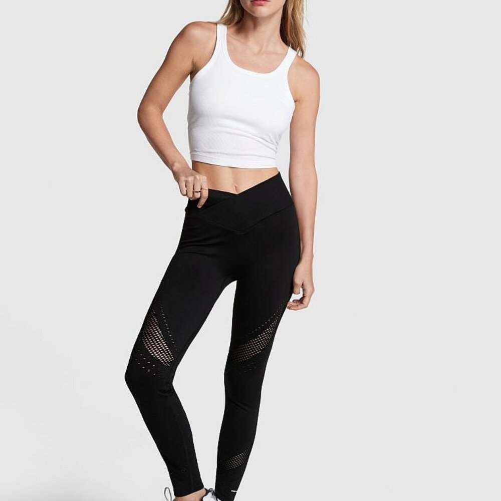 Victoria Secret Chloe X Halle V Crossover Mesh Leggings
